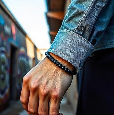 Original Karungali Bracelet 8mm | Black Ebony Wood Karungali Bracelet Pack of 1, Ideal for Men and Women | 100% Natural Unpolished Ebony