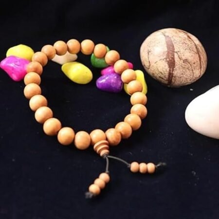 Elastic Stretchable White Sandalwood Bracelet for Men And Women free size