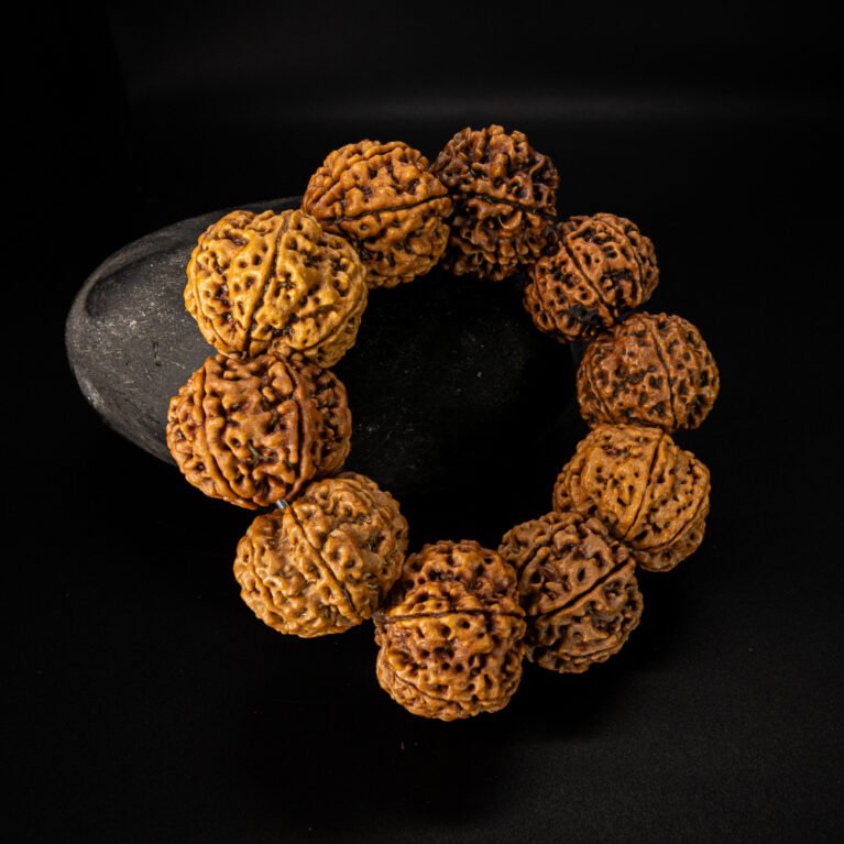 7 Mukhi Nepali Rudraksha Bracelet Original Certified | With Certification | For Men and Women | For Wealth and Income | Venus Booster | Natural Pure and Forest Beads | By Shree Rudraksham |