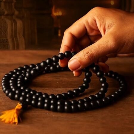 Original Karungali Malai Jaap Mala|108 Premium Ebony Wood Jaap Mala| Lab Tested Natural Black Beads Jaap Mala |for Men & Women (6MM)