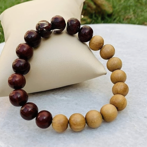 Red and White Sandalwood Charm Bracelet Collection For Unisex Adult