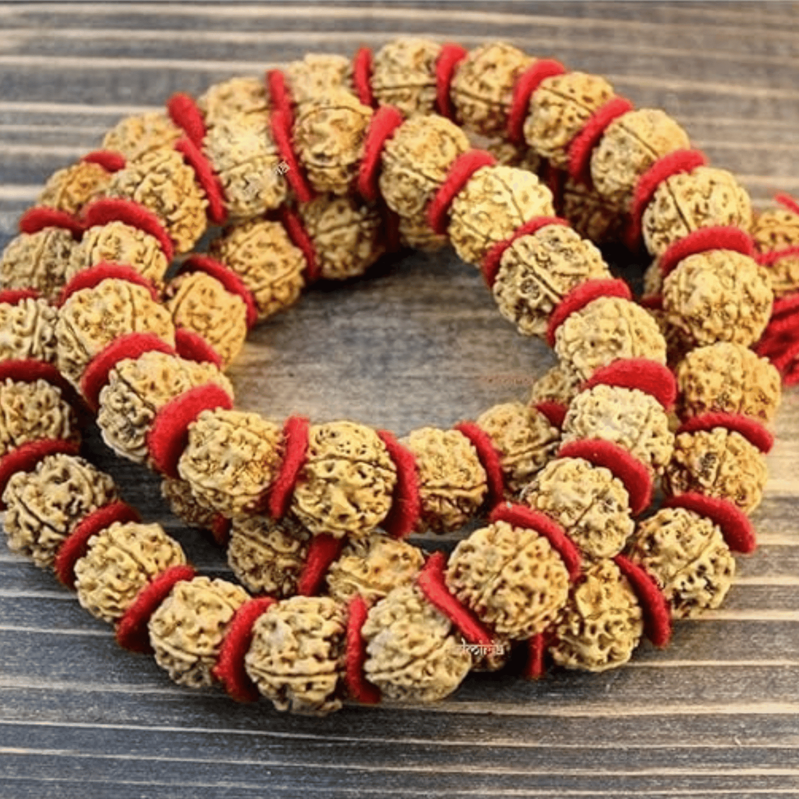 5 Mukhi Rudraksha Kantha Mala Big Beads | Holy & Auspicious Nepali Rudraksha Beads Size-20mm (108+1)
