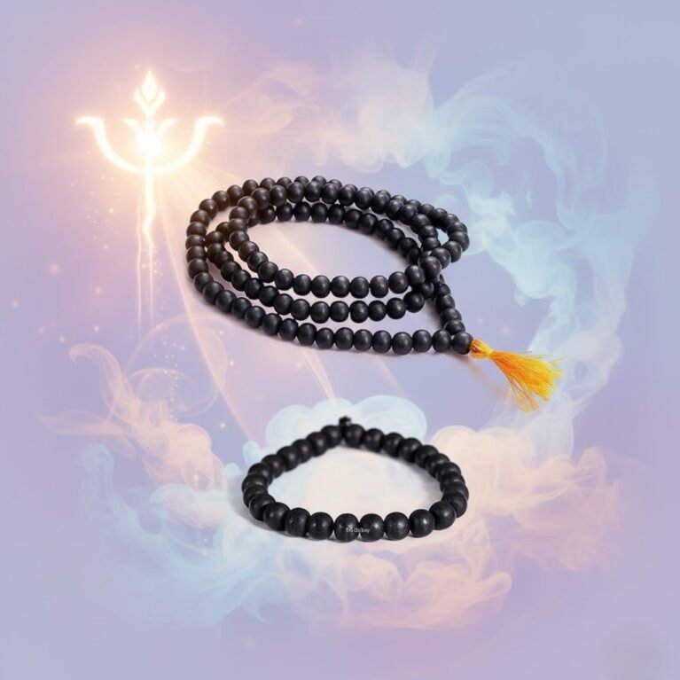 100% Natural Original Unpolished Karungali Mala 8mm & Bracelet 8mm Combo | Wood