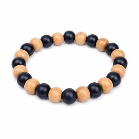 Divine Anandam® Karungali Sandalwood Bracelet | 100% Natural Brown Sandalwood | Modern Unisex Bracelet | 8mm Beads | 1 Piece