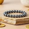 Divine Anandam® Karz Mukti Silver Hematite Bracelet | Astrology Bracelet for Wealth, Prosperity & Good Fortune | Men & Women