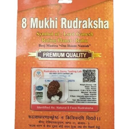 Rudraksha Brown Certificate Lab Test & X-ray Report with Silver Capping| Rudraksha Pendant for Men & Women