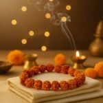 5 Mukhi Rudraksha Bracelet Stretchable with 9MM Beads for Men and Women (Brown)